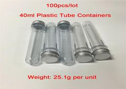 Goedkope 100 StuksVeel 40 ml Vaper Flesjes 55 Inch Lange Aluminium deksels Plastic Buizen Wax Potten Op World Wide2069388