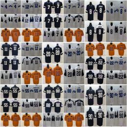 Goedkope 11 micah parsons voetbal jerseys 4 dak prescott 88 ceedee lamb 7 Trevon Diggs 90 DeMarcus Lawrence 20 Tony Pollard Daron Bland Jake Ferguson Blue White Stitched