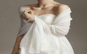 Goedkope 2019 Chiffon Bruids Wrap Bruiloft Sjaal Sjaal Cover Up Lange Bolero Voor Bruiloft Dragen Goedkope 1100204