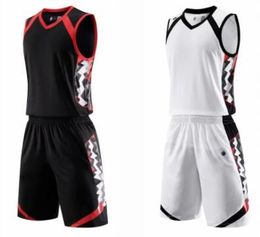 Goedkope 2019 Mannen Training Basketball Sets met Shorts Uniforms Reversible Basketball Jerseys voor dat huis en weg Kets Sports Yakuda