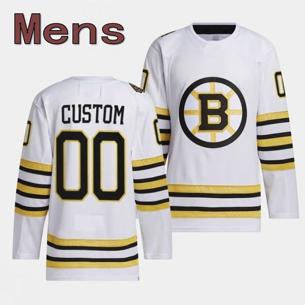 Pas cher 2023-24 Bruins 100e centenaire Milan Lucic Patrice Bergeron David Krejci Brad Marchand Hampus Lindholm Jake DeBrusk Nick Foligno Taylor Hall Maillot de hockey