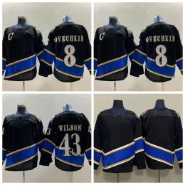 Goedkope 2023 Stadium Series 8 Alex Ovechkin Hockey Jerseys Black Reverse Reverse Retro 77 TJ Oshie 92 Evgeny Kuznetsov Nicklas Backstrom 43 Tom Wilson John Carlson Champions