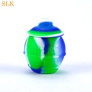 Gratis verzending goedkope 28ml non-stick siliconen jar dabs waxcontainers voor wassen siliconen potten concentraat case universele siliconen containers
