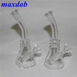 4,5 pouces mini-bangs en verre tamponnets de narguilé 10 mm Joints femelles avec bol Glas petit bécher de bangs de bang des tuyaux d'eau