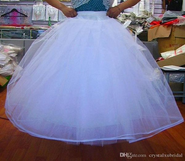 Barato 4 capas SIN aro Net Enagua Vestido de novia Vestidos de bola Una línea Crinolina Vestidos de quinceañera Enaguas Boda nupcial A1756069