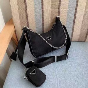 Pas cher 80% de réduction sur l'épaule en nylon noir blanc rose pour femmes sac à main de luxe Hobo Designer avec mini portefeuilles de poche femme sac à bandoulière code 899