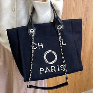 Pas cher 80% de réduction sur le sac de plage en toile classique pour femmes de luxe, fourre-tout, grands sacs à dos, capacité, petits paquets de chaîne, grand bandoulière PE6I code 561