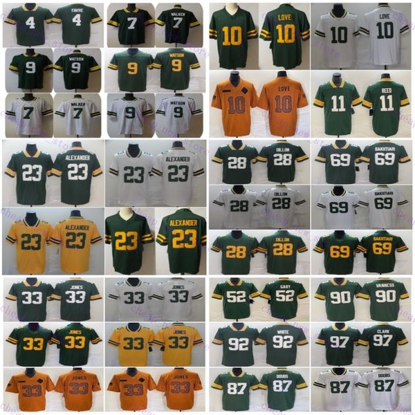 Pas cher Aaron Jones 33 Jersey de football Love 10 Josh Jacobs 8 Jayden Reed 11 Watson 9 Dillon 28 David Bakhtiari 69 Quay Walker 7 Romeo Doubs 87 Rashan Gary 52 Green Stitted