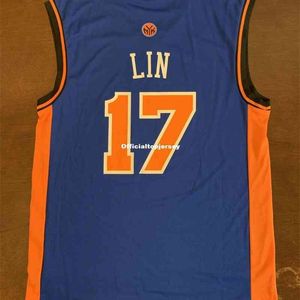 Ad Top Nyn # 17 Jeremy Lin Linsanity Vest Jersey Hommes Xs-5xl.6xl Maillots de basket-ball cousus rétro