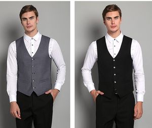 Goedkope en fijne coole single breasted vesten Britse stijl voor mannen geschikt voor mannen bruiloft / dans / diner Beste mannen vest A16