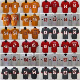 Baker Mayfield 6 Jerseys de football pas cher Tom Brady 12 Mike Evans 13 Devin White 45 Chris Godwin 14 Lavonte David 54 Jaune blanc rouge jaune cousu