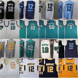 Basketball pas cher Michael Mike Bibby Maillots 10 Ja Morant 12 Bryant Reeves 50 Shareef Abdur Rahim 3 Old Vancouver Vert Turquoise PRO Vert