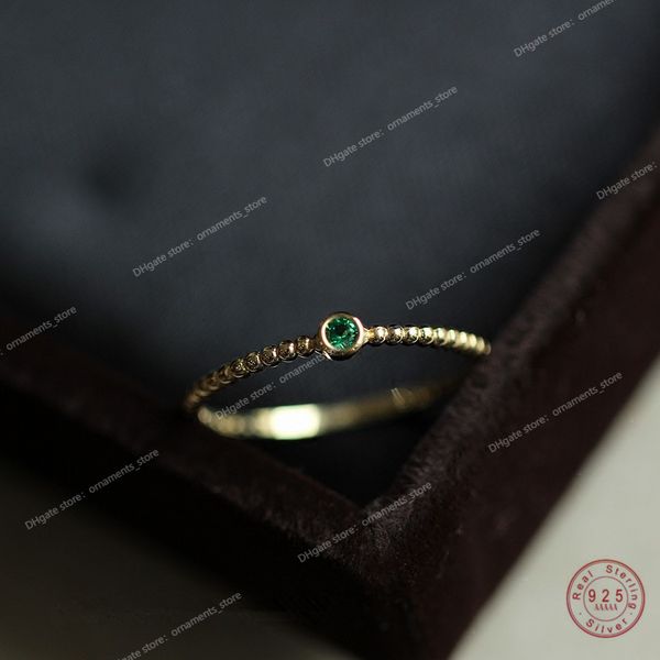 Anillo de plata de ley 925 con esmeralda Vintage para mujer, joyería ligera de lujo a la moda para compromiso de boda, joyería de alta gama, regalo para novia, joyería finaAnillos esmeralda de lujo