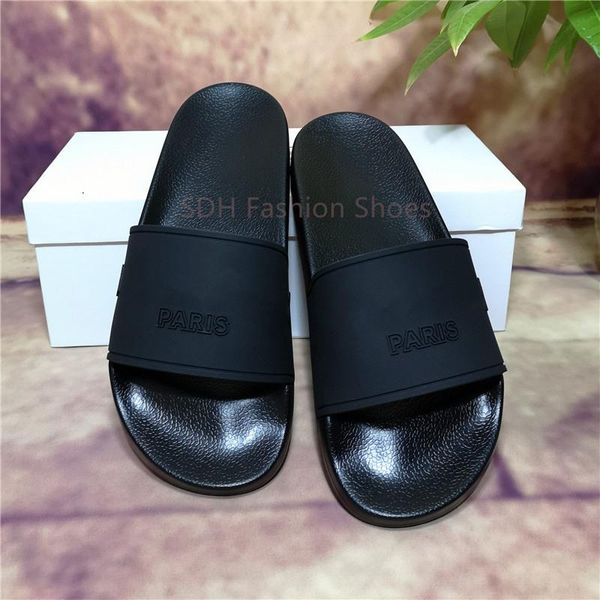 Pas cher Meilleur Hommes Femmes Sandales Top Qualité Slide Summer Fashion Wide Flat Slipper Flip Flop Taille 35-45