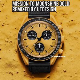 Pas cher Bioceramic Planet Moonswatch Montres pour hommes Fonction complète Quarz Chronographe Designer Mission to Mercury 42mm Montre Montres-bracelets en édition limitée 2023