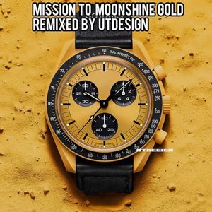 Goedkope Bioceramic Planet Moonswatch herenhorloges Volledig functionele Quarz chronograaf Designer Mission to Mercury 42 mm horloge Limited Edition polshorloges 2023