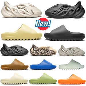 Дизайнерские тапочки Мужчины Женщины слайдер Пена Бегун Вермиллион Минеральный Синий Оникс Чистый Сандалии Скользящие Тапочки Охра Кость Смола Сабо Desert Ararat Runr Slides Shoes 36-48