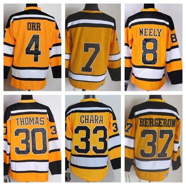 Maillots de hockey sur glace rétro pour hommes des Bruins de Boston bon marché 37 Patrice Bergeron 16 Sanderson Esposito O'reilly Oates Bucyk Lucic 4 Orr Neely Thomas