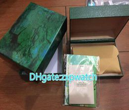 Hombre de marca barata para la caja de relojes y papeles de madera verde original7037980