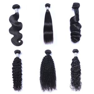 Mink Brazillian Straight Body Loose Deep Wave Kinky Curly Onverwerkte Braziliaanse Peruaanse Indian Human Hair Weave Bundels
