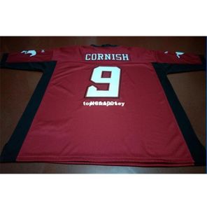 Cheap pas cher homme Calgary Stampeders Jon Cornish 9 Red College Jersey ou Custom tout nom ou numéro Jersey9174864