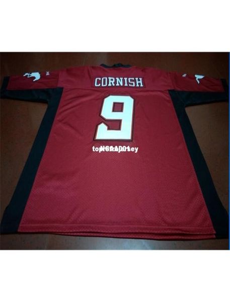 Hombres baratos Calgary Stampeders Jon Cornish 9 Red College Jersey o personalizado cualquier nombre o número Jersey7599389