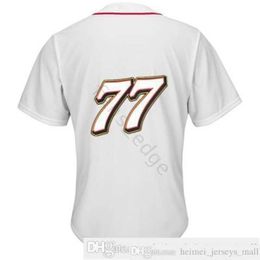 Pas cher DRAPEAU À DAMIERS ERIK JONES 77 MAILLOT DE BASEBALL Blanc Hommes Maillots Cousus Chemises Taille S-XXXL Livraison Rapide