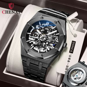 Montre pour hommes automatique creuse haut de gamme mécanique CHENXI Tiktok bon marché