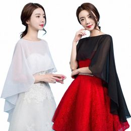 Chiff barato Cape Bolero Women Mariage Chalas Mujer Noche de boda Wedding Chaqueta de novia Accesorios Peleryna Cloak Boda Shawl U6XC#