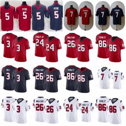 CJ CJ Stroud Football Jersey Tank Dell Dameon Pierce Devin Singletary Dalton Schultz Jalen Pitre Blue Red White