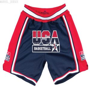 Pantalones cortos de baloncesto personalizados baratos American Dream Team Retro Pocket Edition XS-5XL 5764700