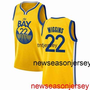 Pas cher Personnalisé Andrew Wiggins # 22 Jaune Swingman Jersey Cousu Hommes Femmes Jeunesse XS-6XL Maillots De Basket-ball