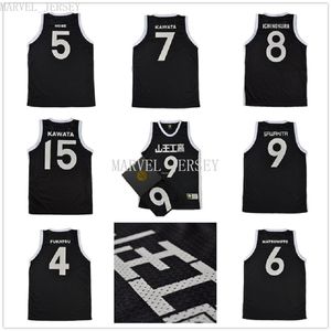 Jerseys de basket-ball personnalisé pas cher Sannoh 9 Saeahita 4 Fukatsu 5 Nobe 7 Kawata Jersey Noir XS-5XL NCAA