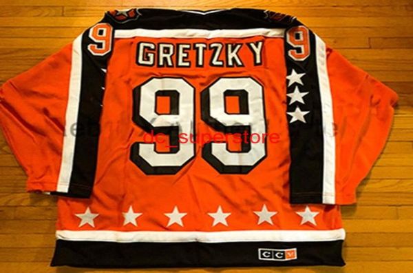 CCM CCM personnalisé pas cher Wayne Gretzky All Star Hockey Jersey Stitch Ajouter un nom de numéro Men Kid Hockey Jerseys XS5XL7303621