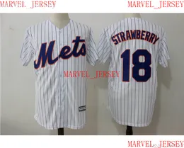 Goedkope Douane Daryl Aardbei Baseball Jerseys Gestikt Personaliseer elke naam Nummer Heren Jersey Dames Jeugd XS-5XL