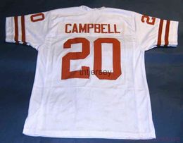 CHEAP CUSTOM EARL CAMPBELL TEXAS LONGHORNS WHITE JERSEY or custom any name or number jersey