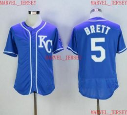 Goedkope aangepaste George Brett Baseball Jerseys genaaidt Aangepast Aangepast Naam Number herentrui Vrouwen jeugd XS-5XL
