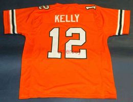 BARATO PERSONALIZADO JIM KELLY JERSEY NARANJA COSTADO CUALQUIER NÚMERO DE NOMBREo personalizar cualquier nombre o número jersey