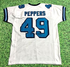 BON MARCHÉ PERSONNALISÉ JULIUS PEPPERS CAROLINE DU NORD TAR TALONS JERSEY BLANC COUSU AJOUTER N'IMPORTE QUEL NUMÉRO DE NOM