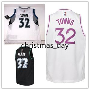 Goedkope Custom Karl Anthony Towns Basketball Jersey Aangepaste Any Name Number Stitched Jersey XS-5XL