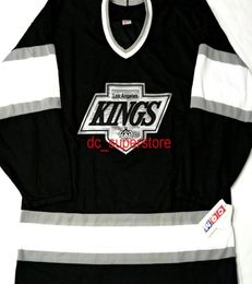 Puntada de jersey de hockey CHARECT Custom La Kings Blank 198898 CCM.