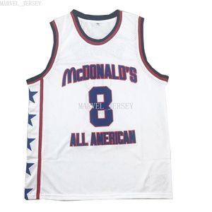 pas cher personnalisé Mcdonald's 8 maillot all-american Broderie blanc 2021 XS-5XL NCAA