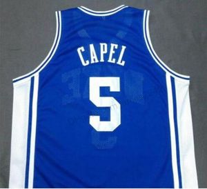 Aangepaste mannen jeugd vrouwen #5 JEFF CAPEL basketbal Jersey gestikt elke maat S-3XL 4XL 5XL 6XL naam of nummer