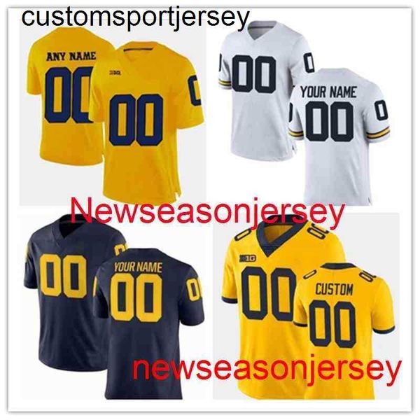 Pas cher personnalisé Michigan Wolverines Jersey n'importe quel numéro nom hommes femmes jeunesse NCAA football Jersey XS-5XL 6XL