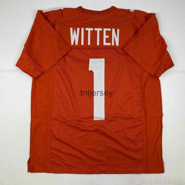 BARATO PERSONALIZADO Nuevo JASON WITTEN Tennessee Orange College Jersey de fútbol cosido Hombres XL o personalizado cualquier nombre o número de camiseta