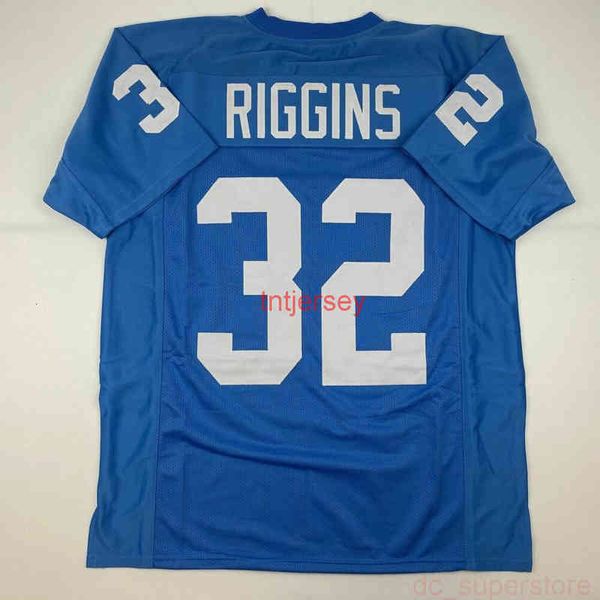 BARATO PERSONALIZADO Nuevo JOHN RIGGINS Kansas Blue College Jersey de fútbol cosido AÑADIR CUALQUIER NÚMERO DE NOMBRE