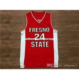 Pas cher personnalisé Paul George Fresno State # 24 Jersey College Basketball Jersey broderie cousu personnalisé n'importe quel nom et numéro gilet chemise