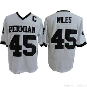 cheap custom PERMIAN 45 MILES football jersey sewing Hip hop loose BLACK WHITE new