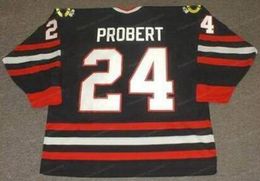 Goedkope Custom Retro Bob 24 Probert Hockey Jerseys Heren Ed Elke Maat 2XS-5XL Naam of Nummer Jersey Topkwaliteit