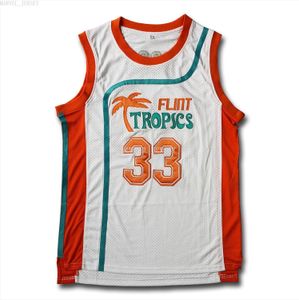 barato personalizado Semi Pro Movie Coffee Black 7 Monix 11 Moon 33 Vakidis 55 Downtown 69 Flint Tropics White Basketball Jerseys XS-5XL NCAA